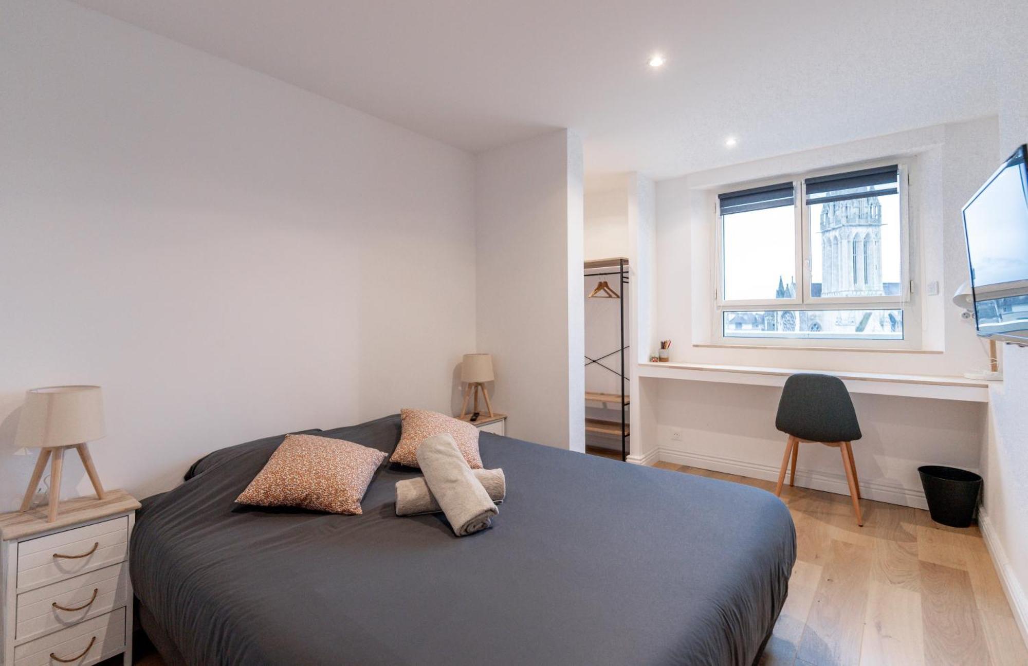 Appt Premium Centre Chateau Terrasse 2 Chambres 6P Vue Exceptionnelle 凯恩 外观 照片