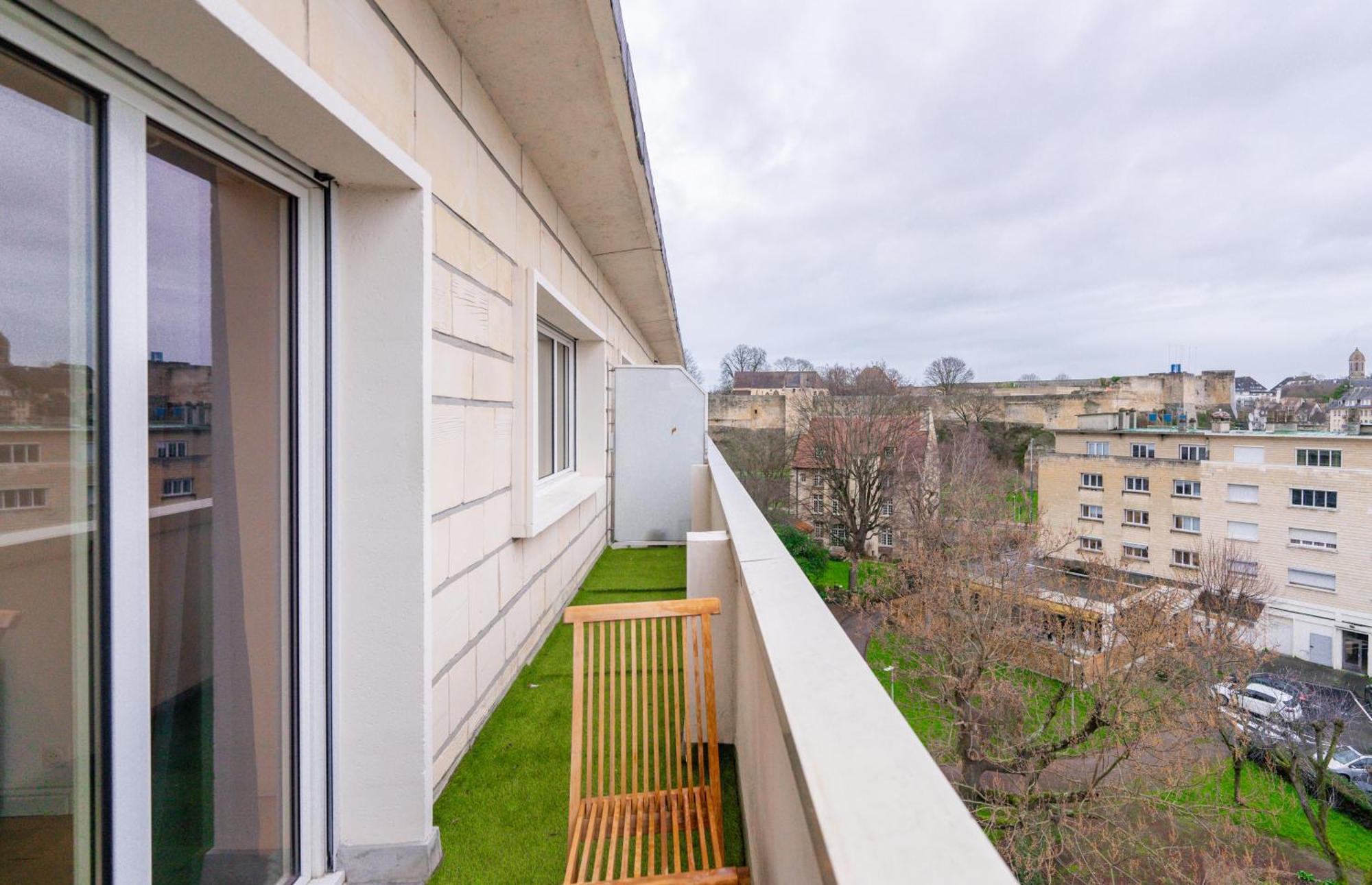 Appt Premium Centre Chateau Terrasse 2 Chambres 6P Vue Exceptionnelle 凯恩 外观 照片